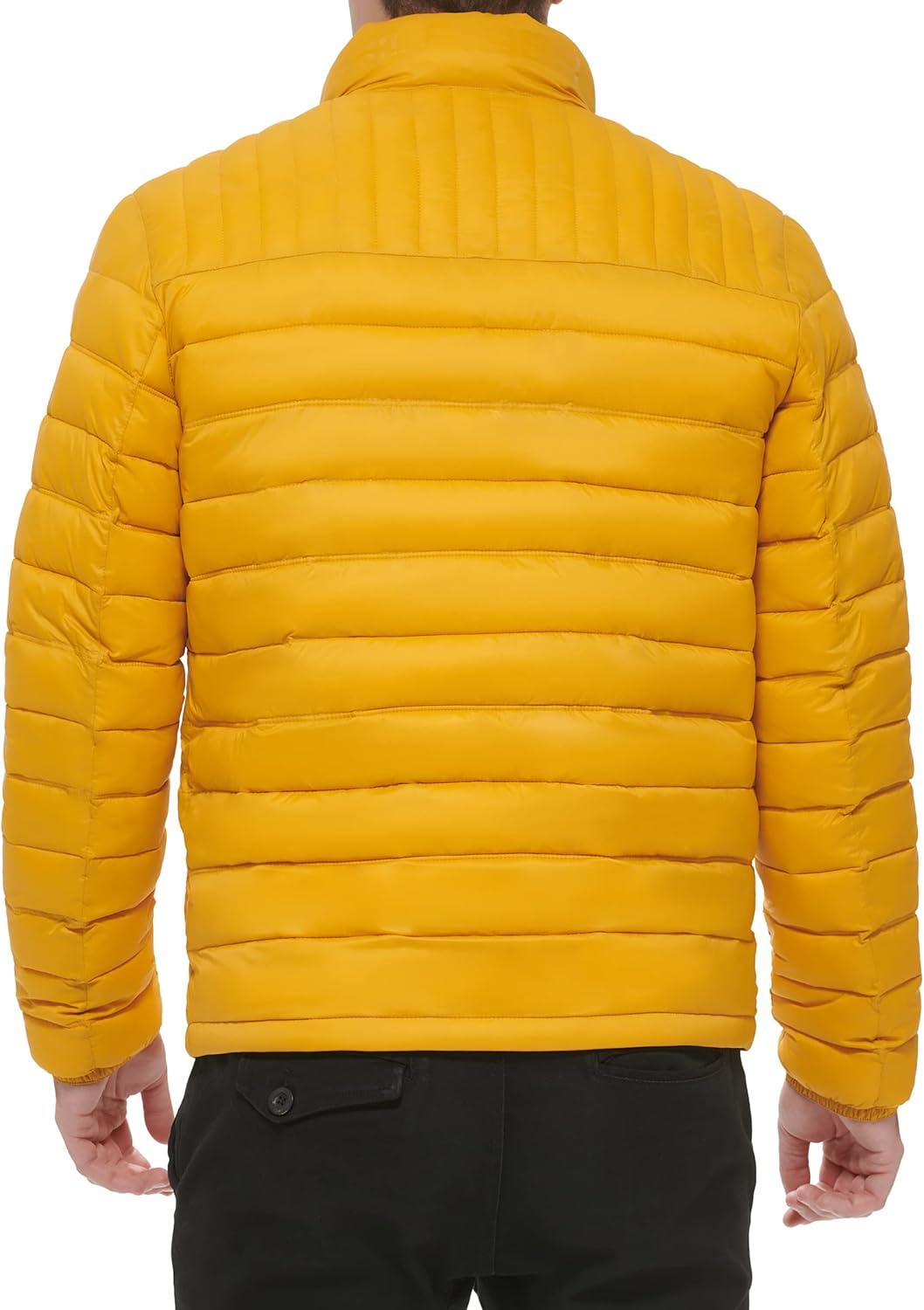imageTommy Hilfiger Mens Embroidered Logo Puffer JacketYellow Gold