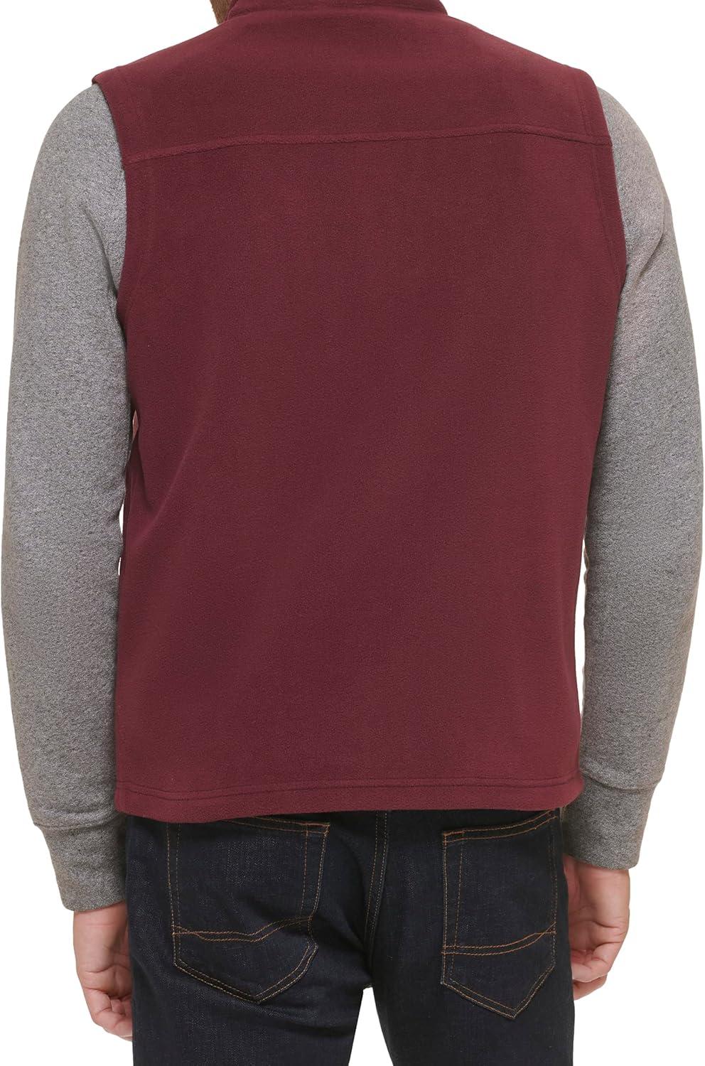 imageTommy Hilfiger Mens Lightweight Polar Fleece VestBurgundy