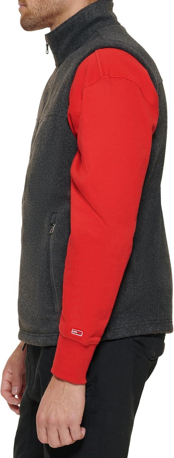 imageTommy Hilfiger Mens Lightweight Polar Fleece VestCharcoal