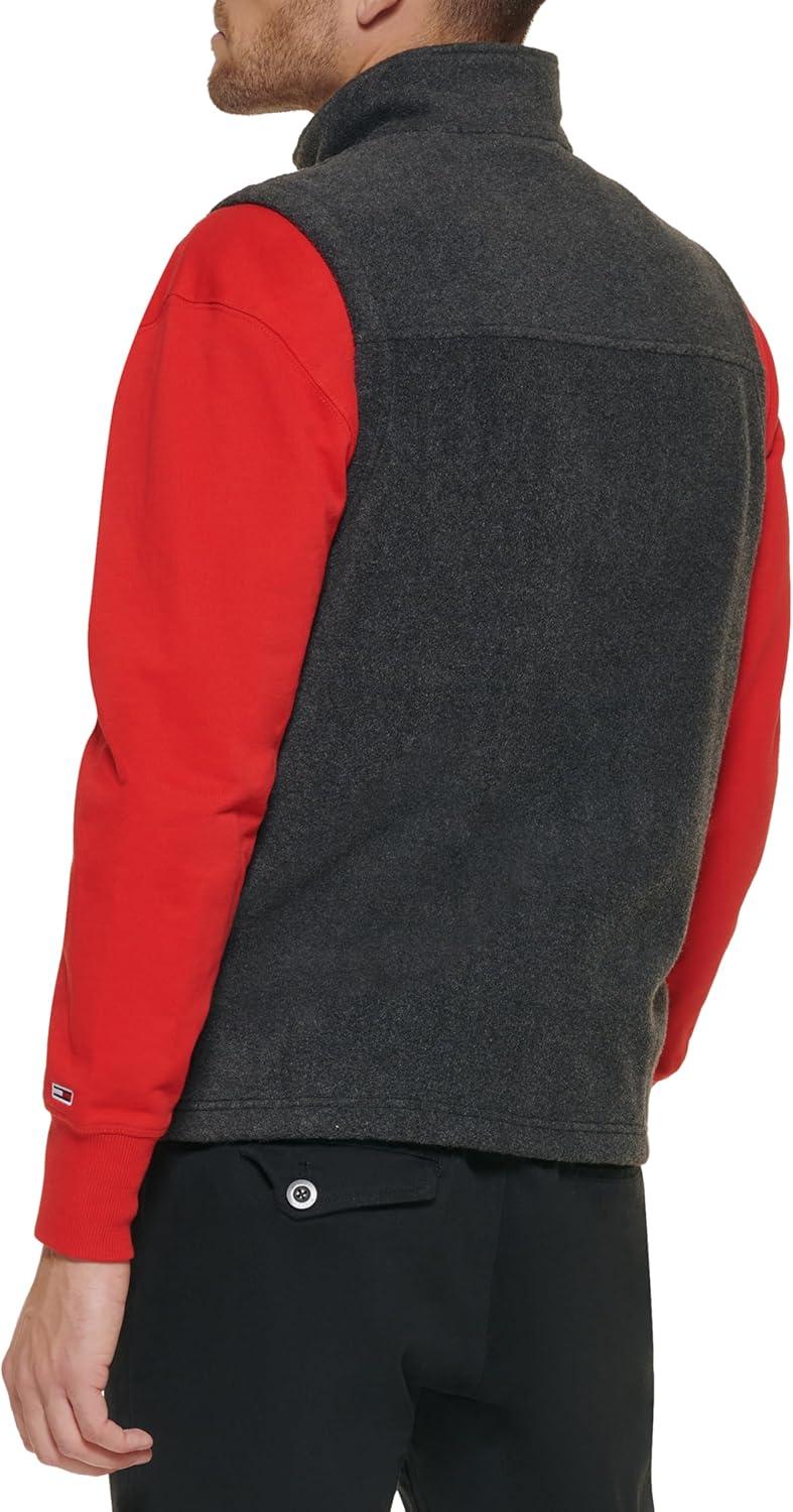 imageTommy Hilfiger Mens Lightweight Polar Fleece VestCharcoal