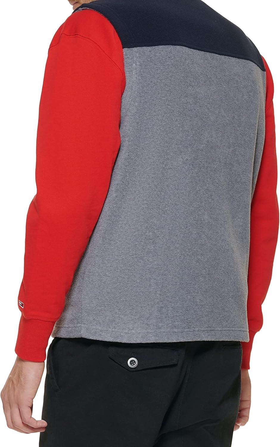 imageTommy Hilfiger Mens Lightweight Polar Fleece VestNavyLight Grey