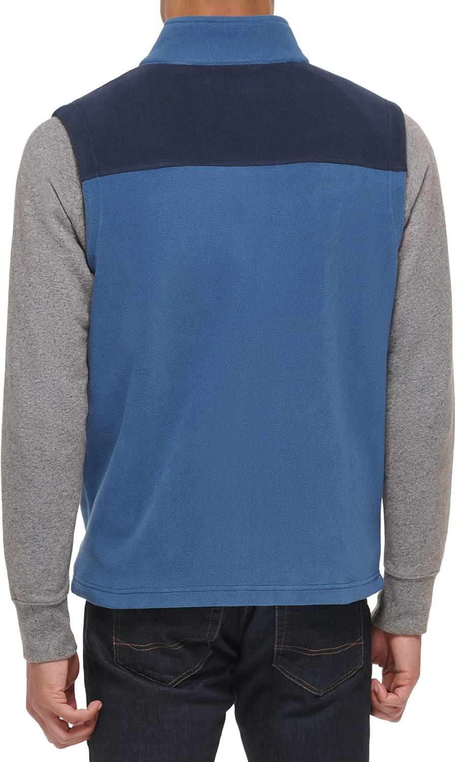 imageTommy Hilfiger Mens Lightweight Polar Fleece VestNavyOcean Blue