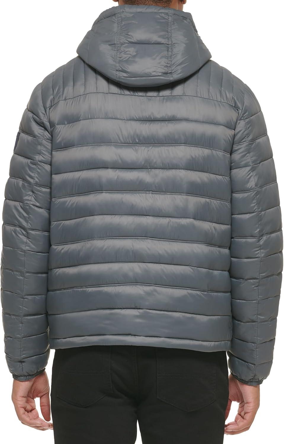 imageTommy Hilfiger Mens Water Resistant Ultra Loft Filled Hooded Puffer JacketCharcoal