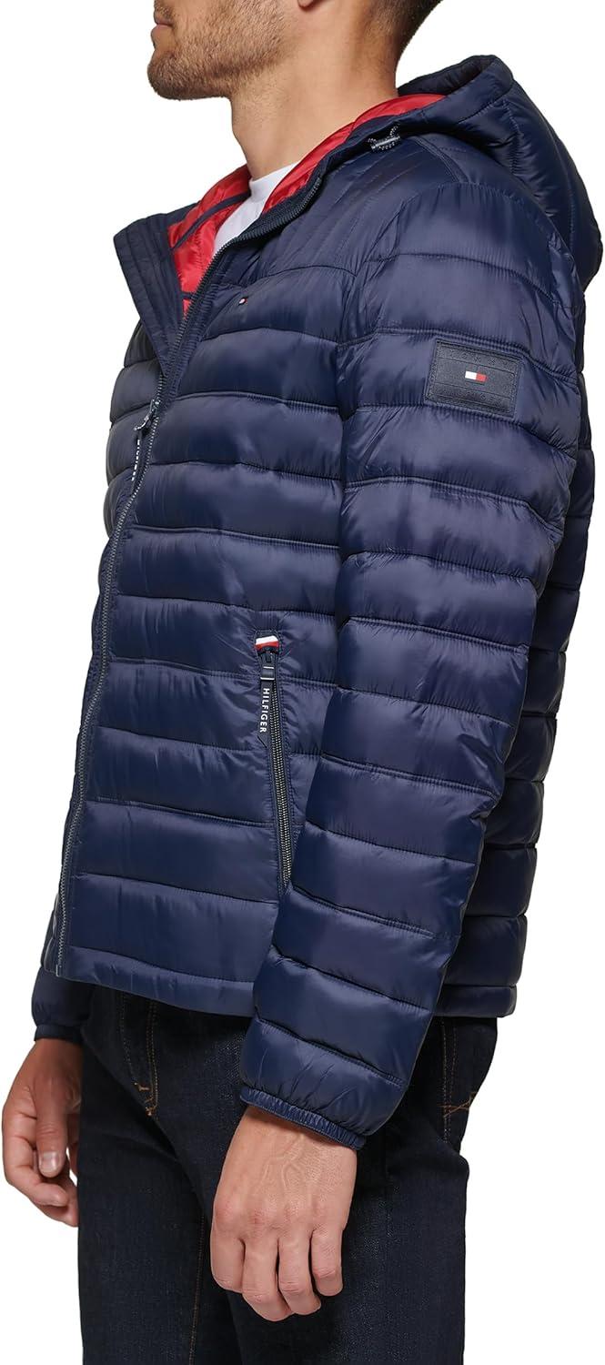 imageTommy Hilfiger Mens Water Resistant Ultra Loft Filled Hooded Puffer JacketMidnight