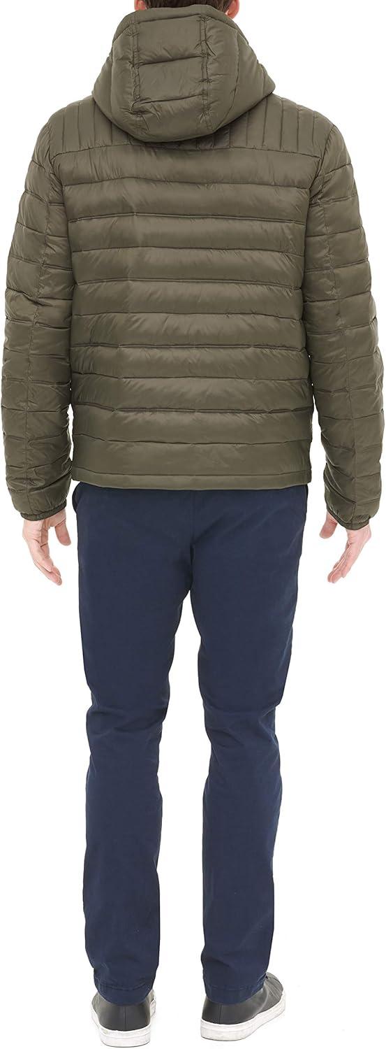 imageTommy Hilfiger Mens Water Resistant Ultra Loft Filled Hooded Puffer JacketOlive