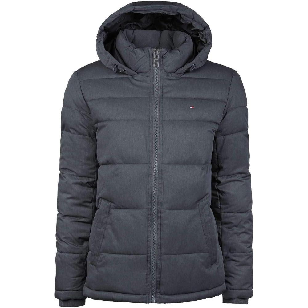 imageTommy Hilfiger Mens Down Alternative Hooded Puffer Jacket Standard and Big amp TallHeather Navy