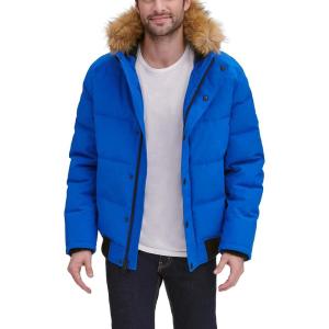 Tommy Hilfiger Men’s Arctic Cloth Quilted Snorkel Bomber Jacket (Standard and Big & Tall)(Atlantis Blue)