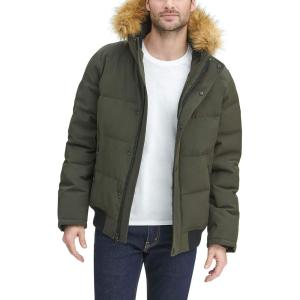 Tommy Hilfiger Men’s Arctic Cloth Quilted Snorkel Bomber Jacket (Standard and Big & Tall)(Dark Forest)
