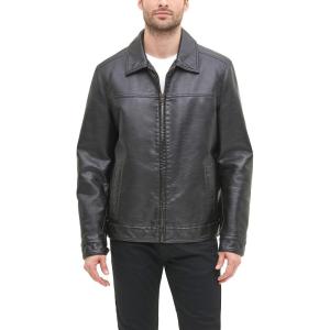 Tommy Hilfiger Men’s Classic Faux Leather Jacket(Dark Brown)