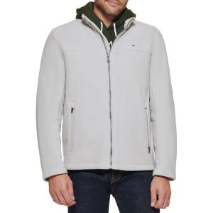 Tommy Hilfiger Men’s Classic Zip Front Polar Fleece Jacket(Ice)