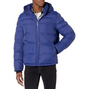 Tommy Hilfiger Men’s Down Alternative Hooded Puffer Jacket (Standard and Big & Tall)(Deep Royal Blue)