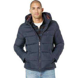 Tommy Hilfiger Men’s Down Alternative Hooded Puffer Jacket (Standard and Big & Tall)(Midnight)