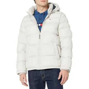 Tommy Hilfiger Men’s Down Alternative Hooded Puffer Jacket (Standard and Big & Tall)(New Ice)