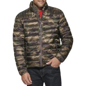 Tommy Hilfiger Mens Embroidered Logo Puffer Jacket(Camouflage)