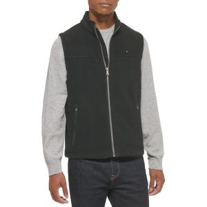 Tommy Hilfiger Men’s Lightweight Polar Fleece Vest(Black)