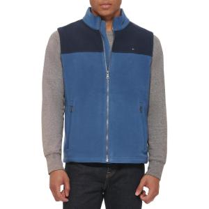 Tommy Hilfiger Men’s Lightweight Polar Fleece Vest(Navy/Ocean Blue)
