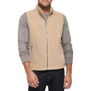 Tommy Hilfiger Men’s Lightweight Polar Fleece Vest(Tan)
