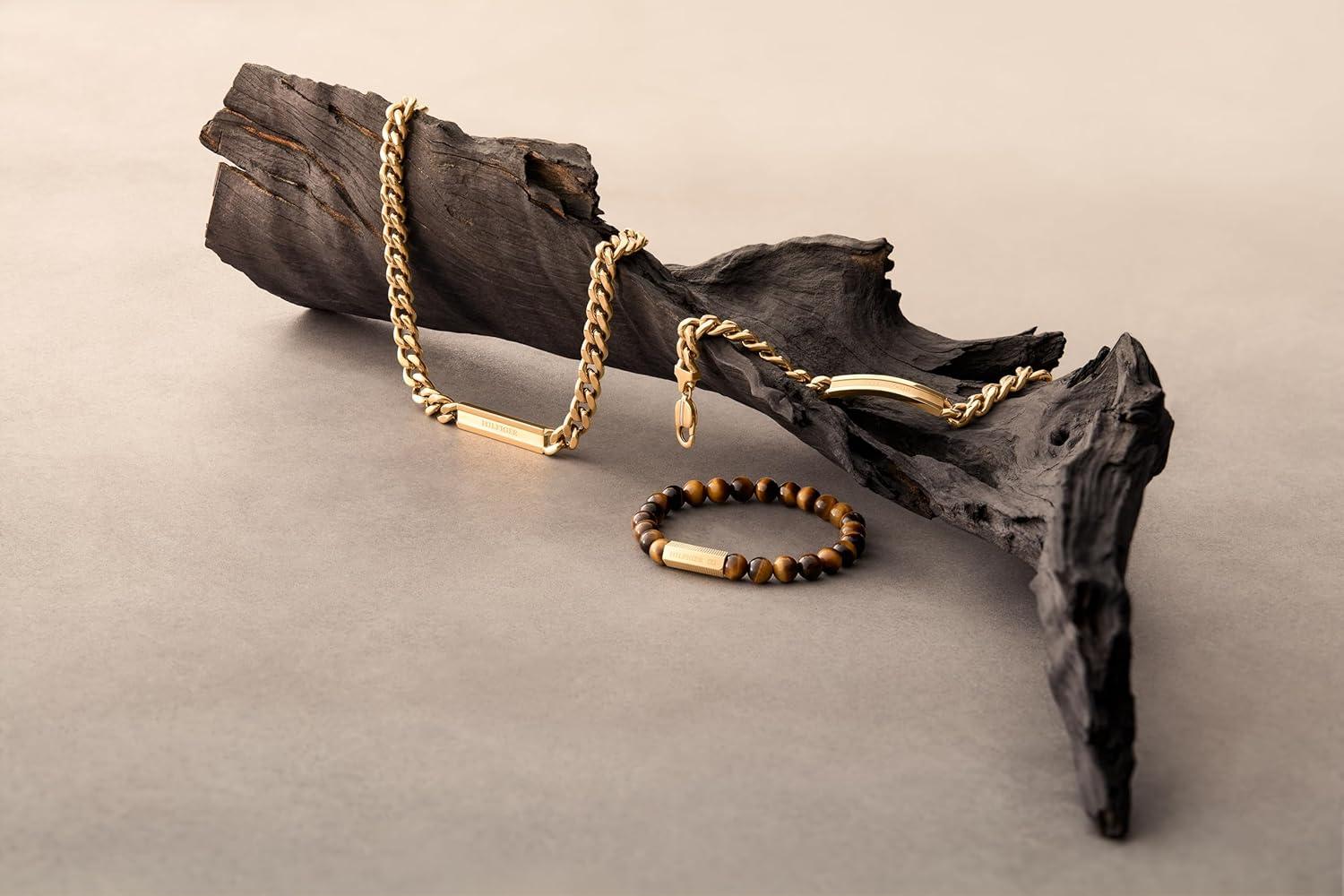 imageTommy Hilfiger Mens Jewelry Clash Collection Perfect for Any Occasion Gold Plated Bracelet and NecklaceNecklace