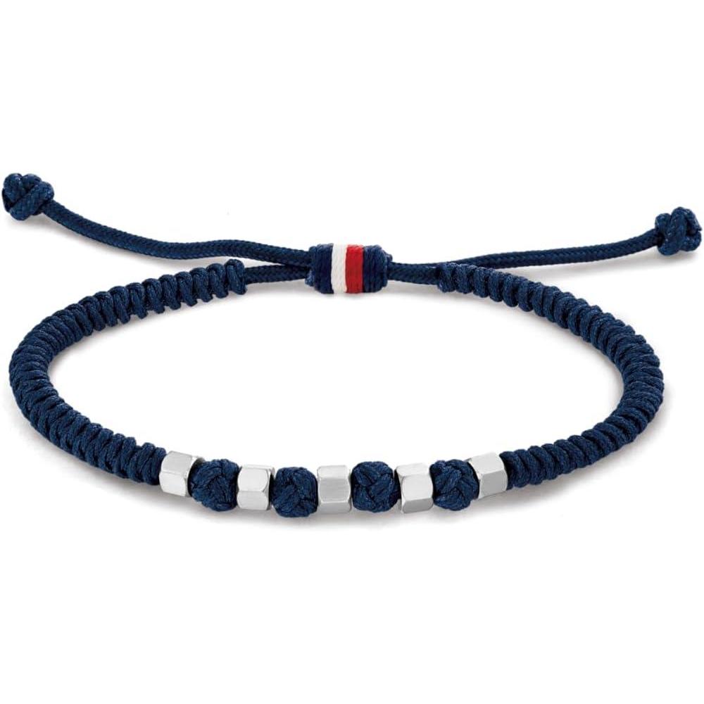 imageTommy Hilfiger Mens Braided Nylon Bracelet with Sliding Knot