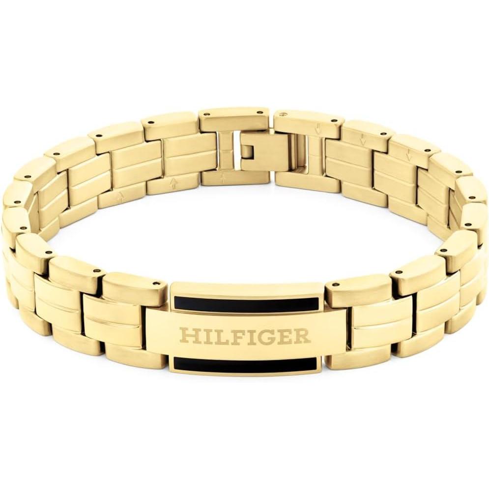 imageTommy Hilfiger Mens Jewelry  Hypoallergenic Link Bracelet with FoldOver Clasp  Casual and Stylish  Fashion Accessory Gift for HimGold Plated