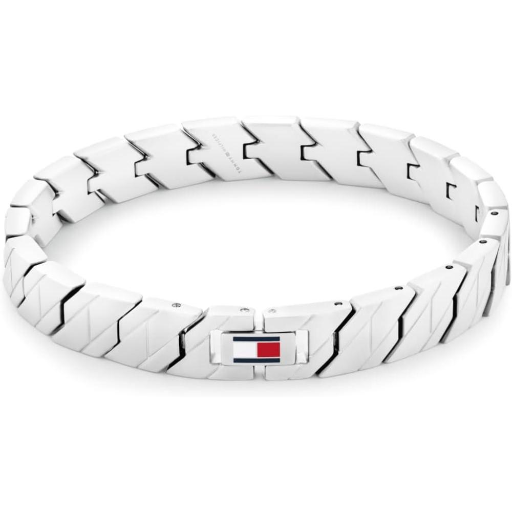 imageTommy Hilfiger Mens Jewelry  Link Bracelet with FoldOver Clasp  Classic Everyday Style  Fashion Accessory  Gift for HimSilver