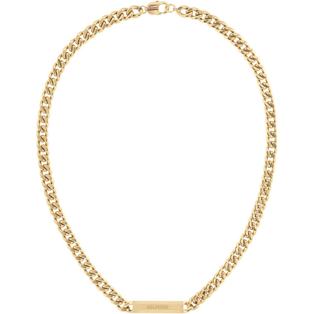 imageTommy Hilfiger Mens Jewelry Clash Collection Perfect for Any Occasion Gold Plated Bracelet and NecklaceNecklace