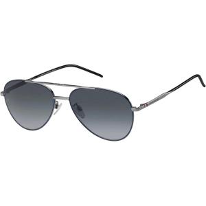 Tommy Hilfiger Men’s Male Sunglass Style TH 1788/F/S Pilot, Ruthenium Blue, 60mm, 16mm
