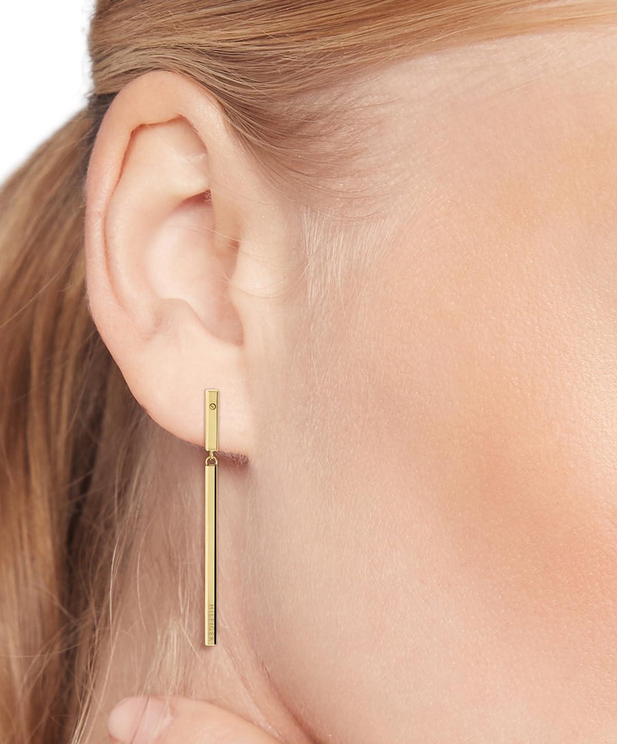 imageTommy Hilfiger Womens Jewelry Dangle and Drop Stainless Steel Earrings Modern Elegance Fashion Accessory Gift for Her