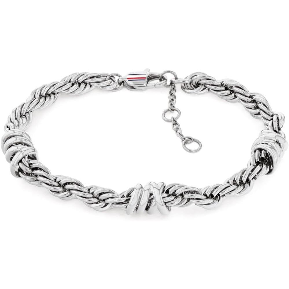 imageTommy Hilfiger Womens Nautical Charms Bracelet with Signature Stripe and Lobster Clasp