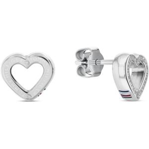 Tommy Hilfiger Women’s Jewelry – Stainless Steel Heart Stud Earrings – Modern Elegance – Fashion Accessory, Gift for Her