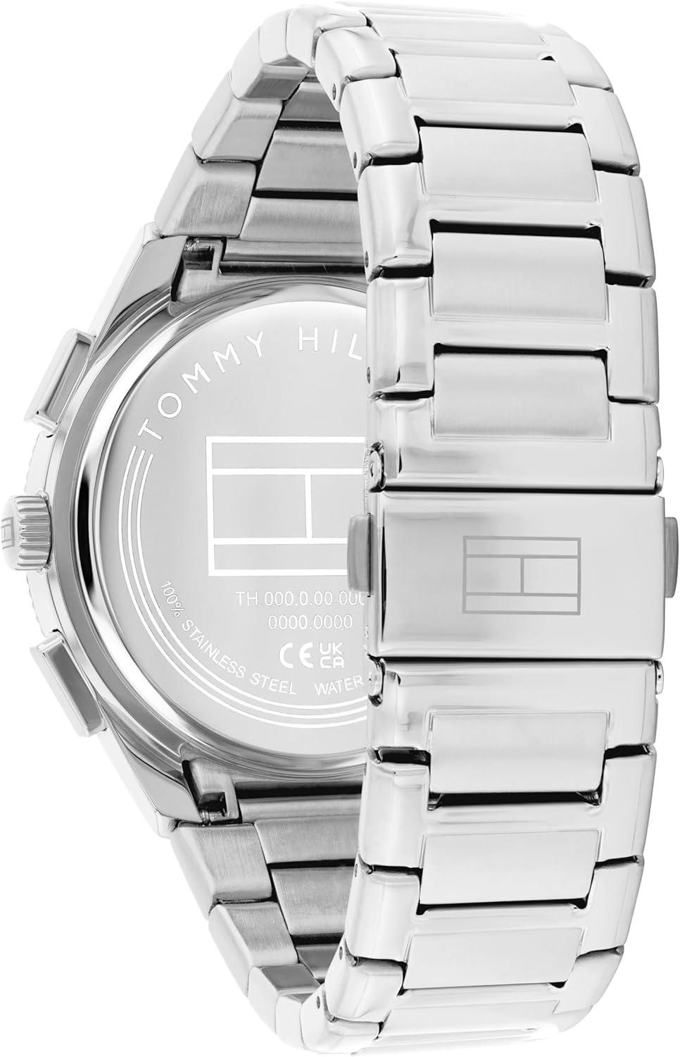 imageTommy Hilfiger Mens Multifunction Watch Sport Design Water Resistant up to 50m Versatile Timepiece Gift for Him 43mmSilver