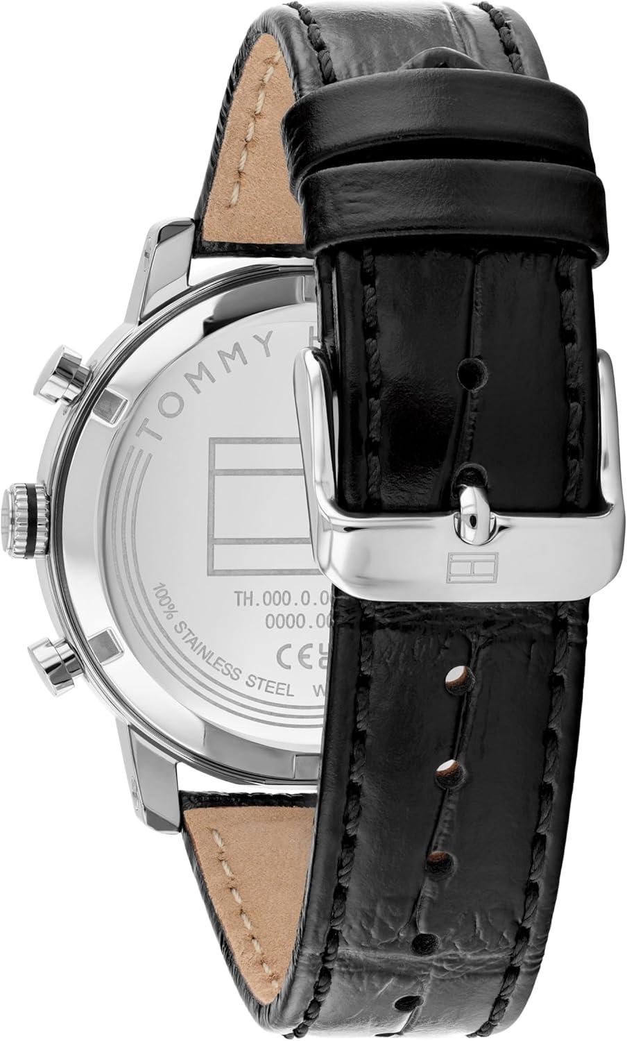 imageTommy Hilfiger Mens THOxford Multifunction Watch Round Case Modern Classic Style Gift for Him 42mmBlack
