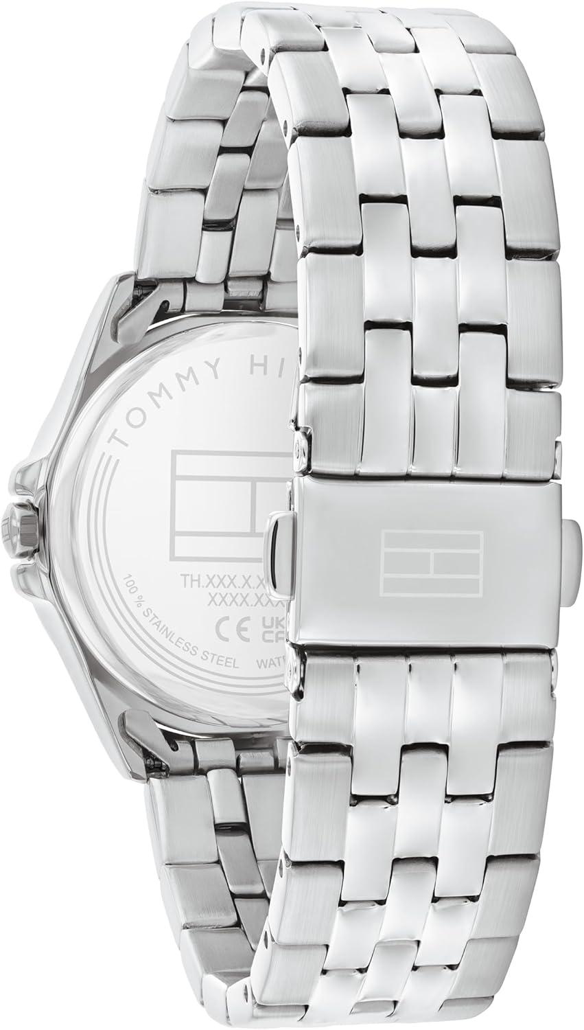 imageTommy Hilfiger Womens 3H Quartz Bracelet Watch Versatile EasytoWear and Timeless 3 ATM Water Resistance for Everyday Wear Gift for Her 30mmSilver