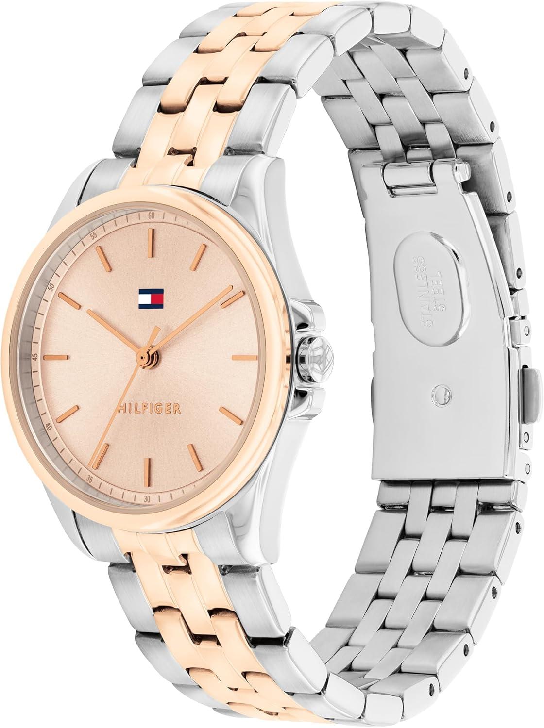 imageTommy Hilfiger Womens 3H Quartz Bracelet Watch Versatile EasytoWear and Timeless 3 ATM Water Resistance for Everyday Wear Gift for Her 30mmTwo Tone