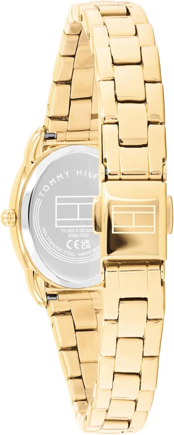 imageTommy Hilfiger Womens Quartz Bracelet Watch Petite Oval Case Water Resistant up to 30m Chic Sophisticated Timepiece Gift for Her 215mmGold Plated