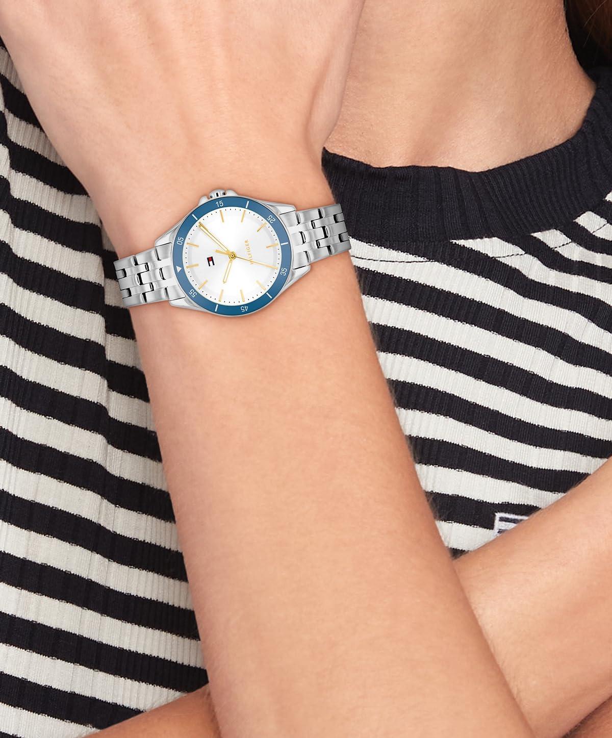 imageTommy Hilfiger Womens Quartz Bracelet Watch Sport Bezel Water Resistant up to 30m Modern Sophisticated Timepiece Gift for Her 30mm