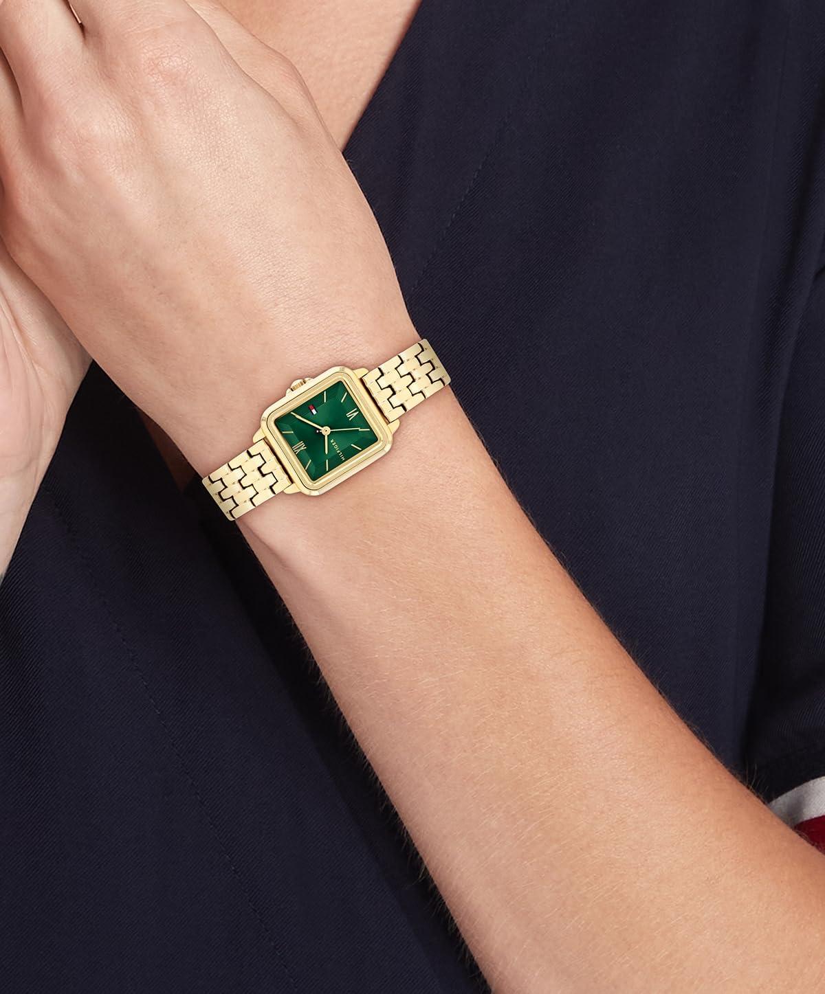 imageTommy Hilfiger Womens Quartz Two Tone Stainless Steel Bracelet Watch 225mmGreen