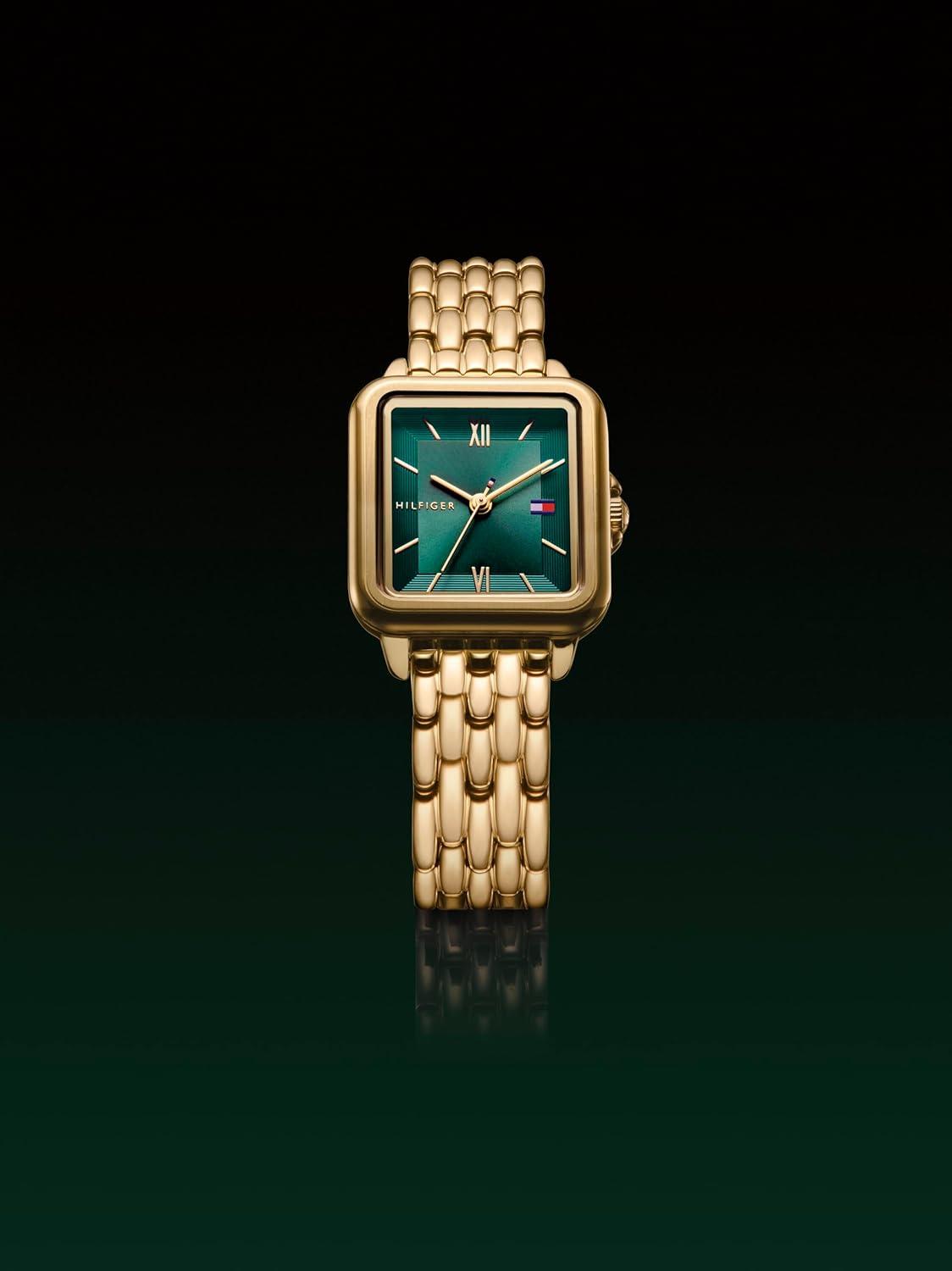 imageTommy Hilfiger Womens Quartz Two Tone Stainless Steel Bracelet Watch 225mmGreen