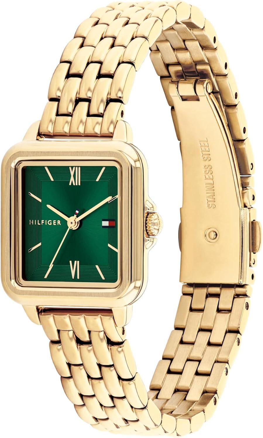 imageTommy Hilfiger Womens Quartz Two Tone Stainless Steel Bracelet Watch 225mmGreen
