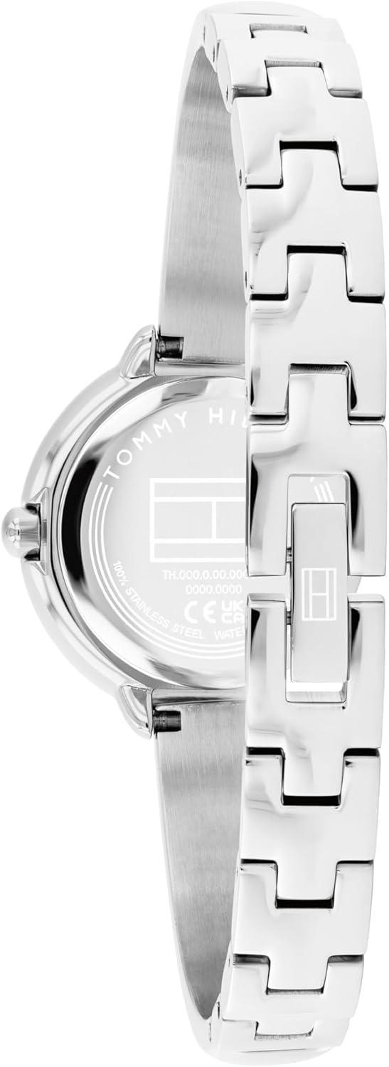 imageTommy Hilfiger Womens Quartz Watch Petite Bangle Watch JewelryInspired Water Resistant up to 30m Chic Sophisticated Timepiece Gift for Her 215mmSilver