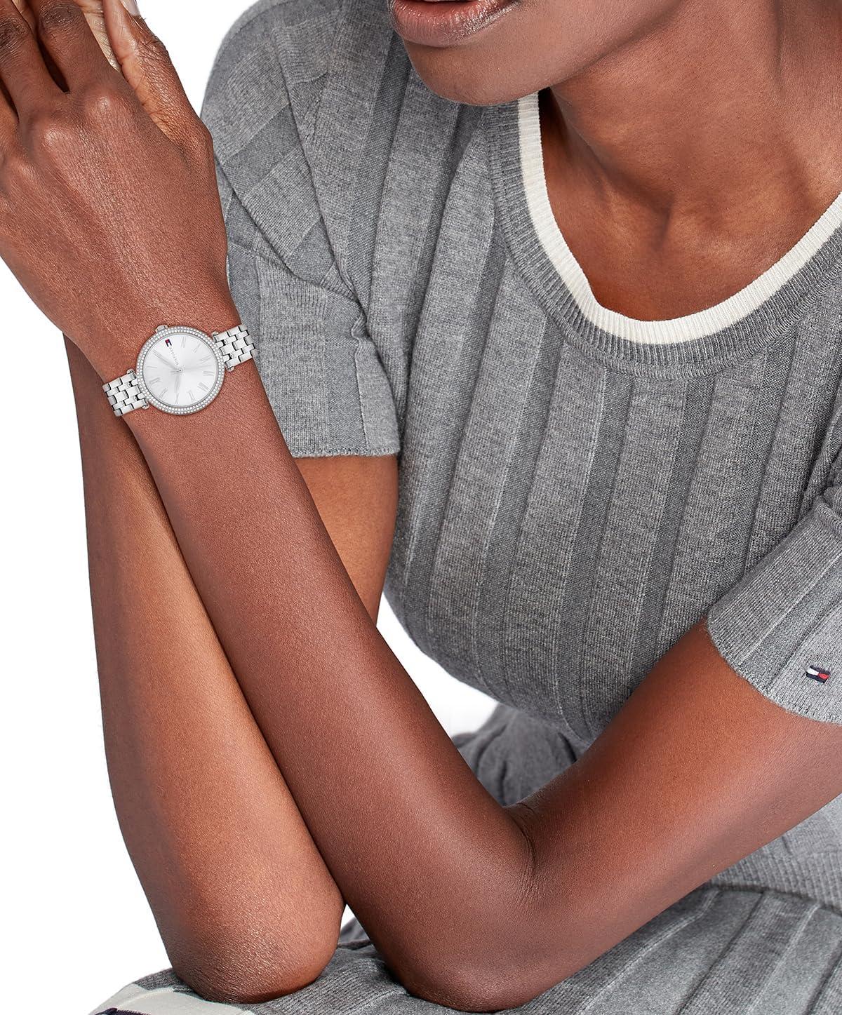 imageTommy Hilfiger Womens Watch Classic 3H Quartz Watch Stainless Steel Wristbrand Water Resistant up to 3 ATM30 Meters Premium Fashion Timepiece with Day to Night Versatility 34mm