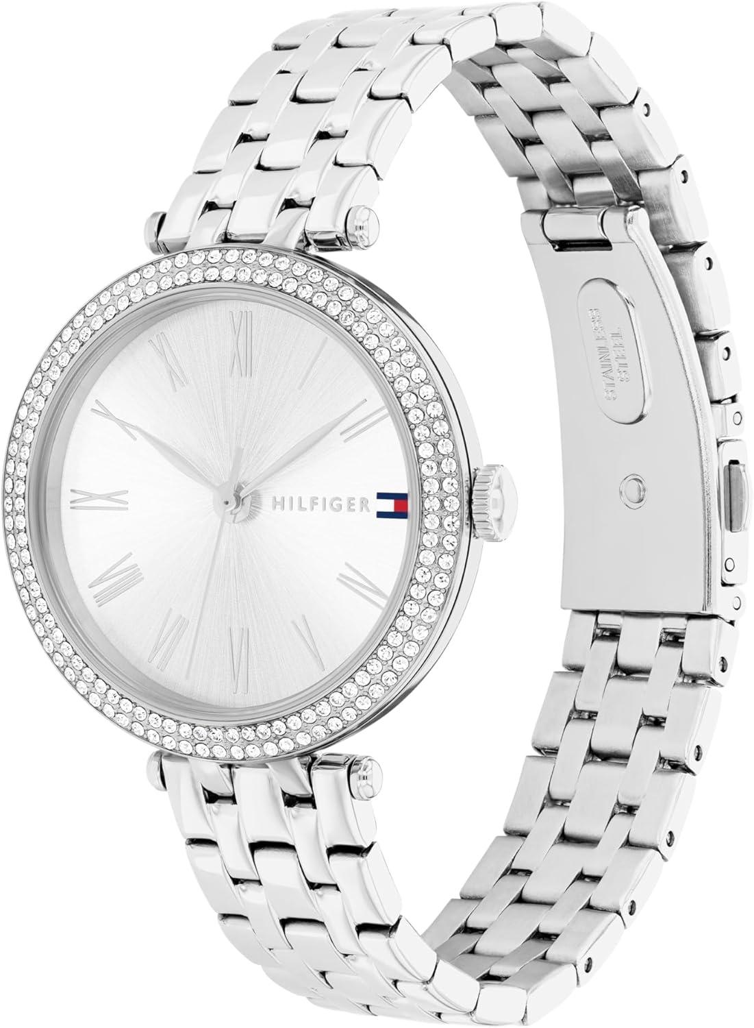 imageTommy Hilfiger Womens Watch Classic 3H Quartz Watch Stainless Steel Wristbrand Water Resistant up to 3 ATM30 Meters Premium Fashion Timepiece with Day to Night Versatility 34mm