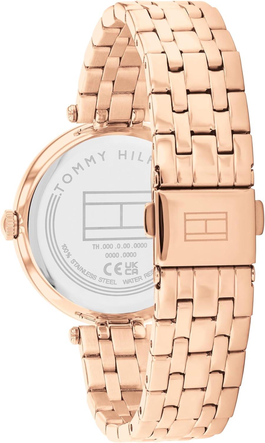 imageTommy Hilfiger Womens Watch Classic 3H Quartz Watch Stainless Steel Wristbrand Water Resistant up to 3 ATM30 Meters Premium Fashion Timepiece with Day to Night Versatility 34mmRose Gold