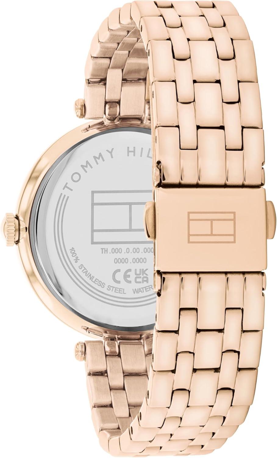 imageTommy Hilfiger Womens Watch Classic 3H Quartz Watch Stainless Steel Wristbrand Water Resistant up to 3 ATM30 Meters Premium Fashion Timepiece with Day to Night Versatility 34mmCarnation