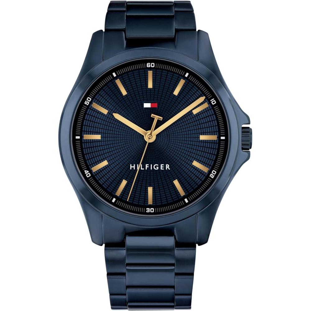 imageTommy Hilfiger Mens Quartz Watch Blue Bracelet Water Resistant up to 30m Versatile Sophisticated Timepiece Gift for Him 42mm