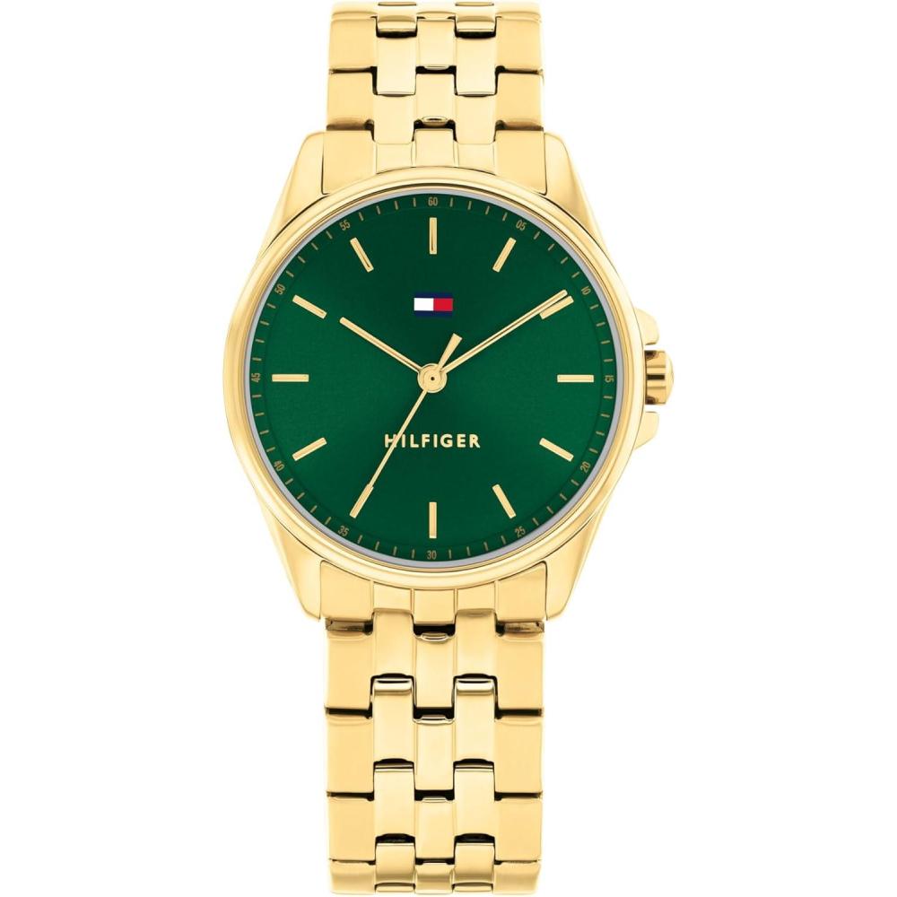 imageTommy Hilfiger Womens 3H Quartz Bracelet Watch Versatile EasytoWear and Timeless 3 ATM Water Resistance for Everyday Wear Gift for Her 30mmGold Plated