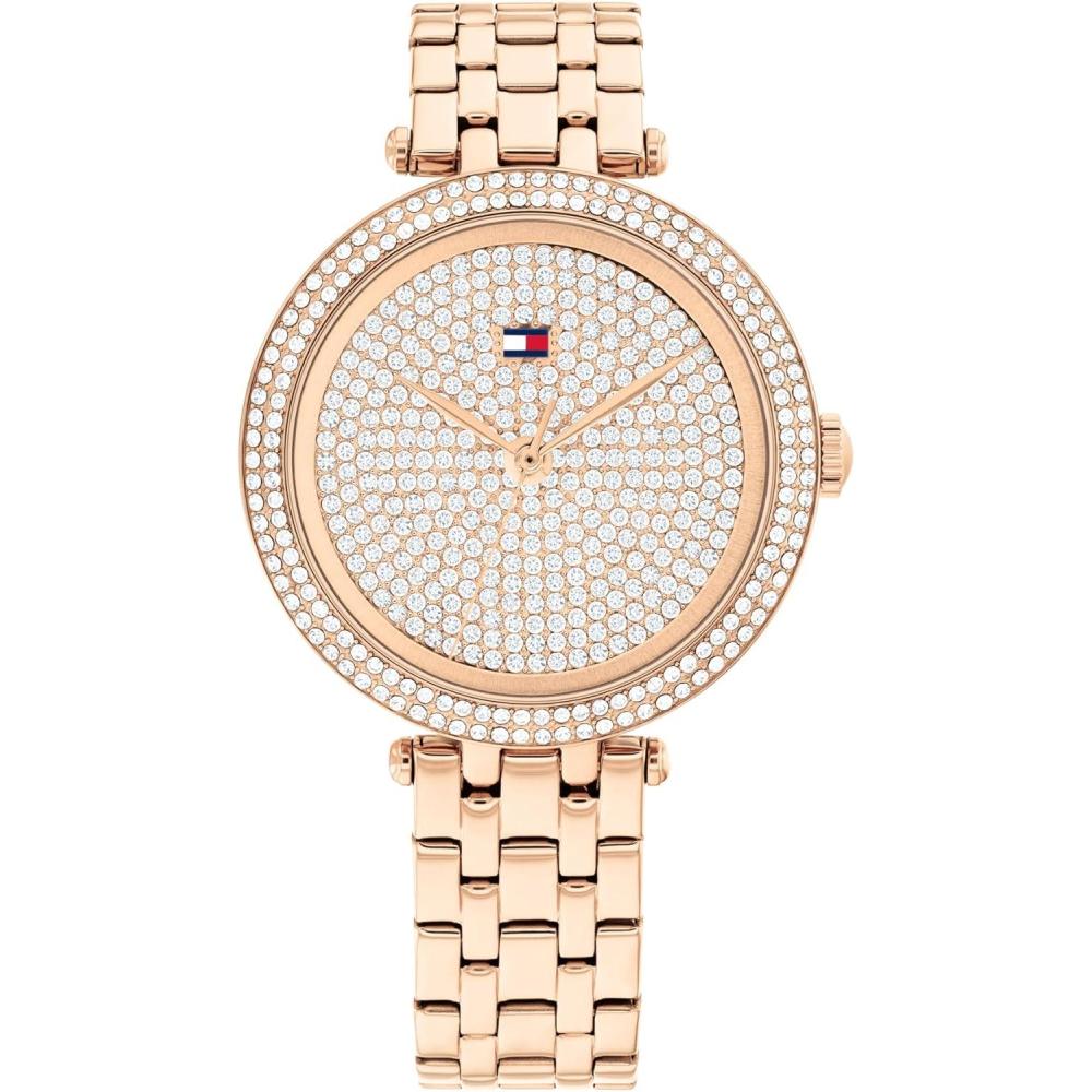 imageTommy Hilfiger Womens Watch Classic 3H Quartz Watch Stainless Steel Wristbrand Water Resistant up to 3 ATM30 Meters Premium Fashion Timepiece with Day to Night Versatility 34mmRose Gold