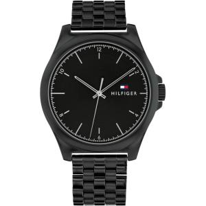 Tommy Hilfiger Mens Casual Watch – 3H Quartz – Stainless Steel Wristwatch – Water Resistant up to 3 ATM/30 Meter – Premium Fashion Timepiece for All Occasions – 42 mm(Black)