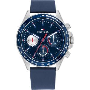Tommy Hilfiger Men’s Multifunction Watch – Round Case – Iconic Casual Design – Gift for Him 44mm(Blue)
