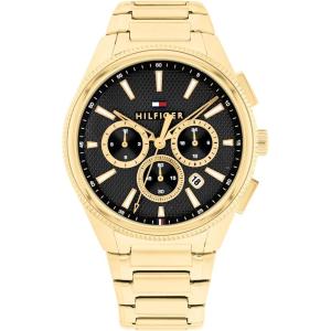 Tommy Hilfiger Men’s Multifunction Watch – Sport Design – Water Resistant up to 50m – Versatile Timepiece – Gift for Him 43mm(Gold Plated)